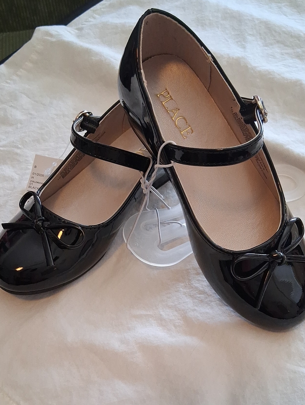 The Children's Place Black Patent Mary Jane Shoes with Bow